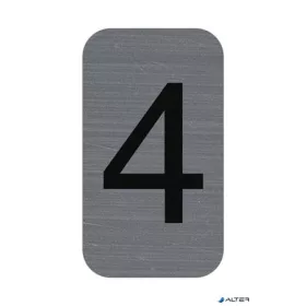   Információs tábla, öntapadó, 2,5x4,4 cm, alumíniumhatású, EXACOMPTA, 4-es