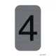 Információs tábla, öntapadó, 2,5x4,4 cm, alumíniumhatású, EXACOMPTA, 4-es