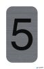Információs tábla, öntapadó, 2,5x4,4 cm, alumíniumhatású, EXACOMPTA, 5-ös