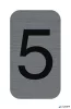 Információs tábla, öntapadó, 2,5x4,4 cm, alumíniumhatású, EXACOMPTA, 5-ös