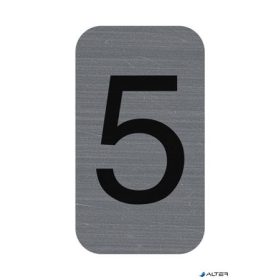   Információs tábla, öntapadó, 2,5x4,4 cm, alumíniumhatású, EXACOMPTA, 5-ös