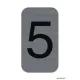 Információs tábla, öntapadó, 2,5x4,4 cm, alumíniumhatású, EXACOMPTA, 5-ös