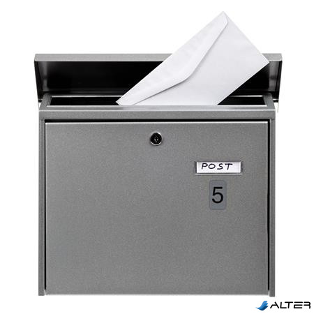 Információs tábla, öntapadó, 2,5x4,4 cm, alumíniumhatású, EXACOMPTA, 5-ös