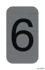 Információs tábla, öntapadó, 2,5x4,4 cm, alumíniumhatású, EXACOMPTA, 6-os