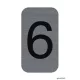 Információs tábla, öntapadó, 2,5x4,4 cm, alumíniumhatású, EXACOMPTA, 6-os