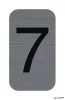 Információs tábla, öntapadó, 2,5x4,4 cm, alumíniumhatású, EXACOMPTA, 7-es