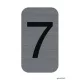 Információs tábla, öntapadó, 2,5x4,4 cm, alumíniumhatású, EXACOMPTA, 7-es