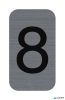 Információs tábla, öntapadó, 2,5x4,4 cm, alumíniumhatású, EXACOMPTA, 8-as
