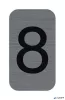 Információs tábla, öntapadó, 2,5x4,4 cm, alumíniumhatású, EXACOMPTA, 8-as