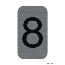   Információs tábla, öntapadó, 2,5x4,4 cm, alumíniumhatású, EXACOMPTA, 8-as