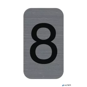   Információs tábla, öntapadó, 2,5x4,4 cm, alumíniumhatású, EXACOMPTA, 8-as
