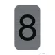 Információs tábla, öntapadó, 2,5x4,4 cm, alumíniumhatású, EXACOMPTA, 8-as