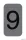 Információs tábla, öntapadó, 2,5x4,4 cm, alumíniumhatású, EXACOMPTA, 9-es