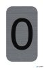 Információs tábla, öntapadó, 2,5x4,4 cm, alumíniumhatású, EXACOMPTA, 0-ás
