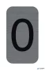 Információs tábla, öntapadó, 2,5x4,4 cm, alumíniumhatású, EXACOMPTA, 0-ás