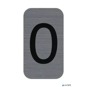   Információs tábla, öntapadó, 2,5x4,4 cm, alumíniumhatású, EXACOMPTA, 0-ás