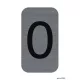 Információs tábla, öntapadó, 2,5x4,4 cm, alumíniumhatású, EXACOMPTA, 0-ás