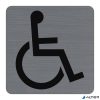 Információs tábla, öntapadó, 7,5x7,5 cm, alumíniumhatású, EXACOMPTA, 'Mozgáskorlátozottak részére'