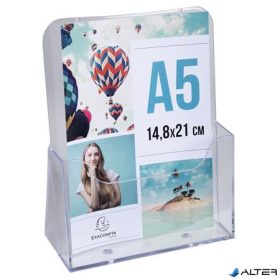   Katalógustartó, asztali, A5, álló, 1 rekeszes, EXACOMPTA "Office", áttetsző