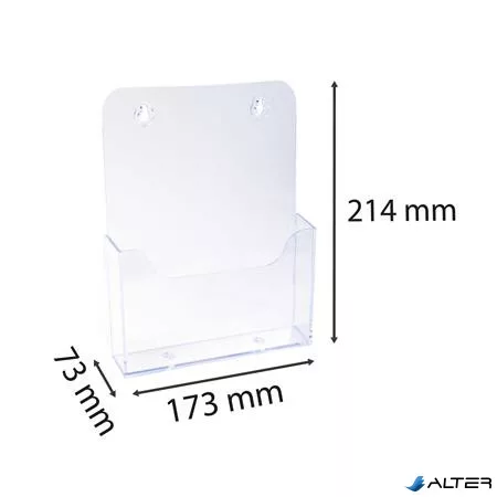 Katalógustartó, asztali, A5, álló, 1 rekeszes, EXACOMPTA "Office", áttetsző
