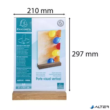 Laptartó, álló, A4, EXACOMPTA, áttetsző