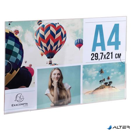 Információs tábla, fali, A4, EXACOMPTA, fekvő