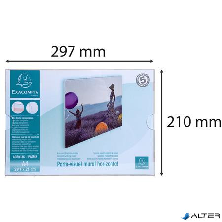 Információs tábla, fali, A4, EXACOMPTA, fekvő