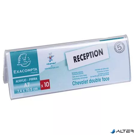 Névtábla tartó, asztali, A7, EXACOMPTA