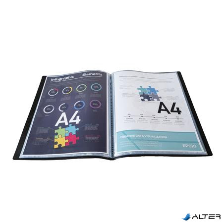 Bemutatómappa, 30 zsebes, A4, EXACOMPTA 'Opak', fekete