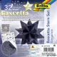 Bascetta csillag készlet, 14,5x14,5 cm, 90 g, 32 lap, FOLIA, kék-indiai álom