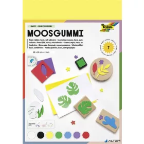   Moosgumi, öntapadó, 20x29 cm, 7 lap, FOLIA "Basic", 7 különböző szín