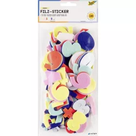  Matrica készlet, filc, 140 db, számok, FOLIA, különböző színek