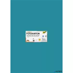   Dekorkarton, 2 oldalas, 50x70 cm, 300 g, 10 lap, FOLIA, türkiz