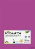 Dekorkarton, 2 oldalas, A4, 300 g, 50 lap, FOLIA, sötétrózsaszín