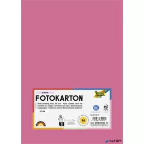   Dekorkarton, 2 oldalas, A4, 300 g, 50 lap, FOLIA, fáradt rózsaszín
