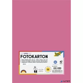   Dekorkarton, 2 oldalas, A4, 300 g, 50 lap, FOLIA, fáradt rózsaszín