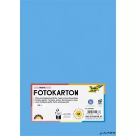   Dekorkarton, 2 oldalas, A4, 300 g, 50 lap, FOLIA, óceánkék