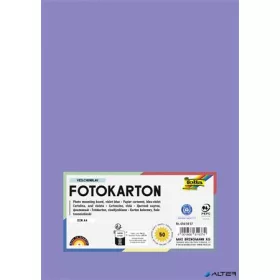 Dekorkarton, 2 oldalas, A4, 300 g, 50 lap, FOLIA, ibolyakék