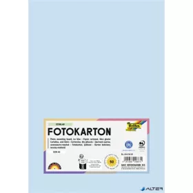 Dekorkarton, 2 oldalas, A4, 300 g, 50 lap, FOLIA, jégkék