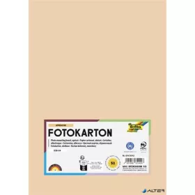 Dekorkarton, 2 oldalas, A4, 300 g, 50 lap, FOLIA, barack