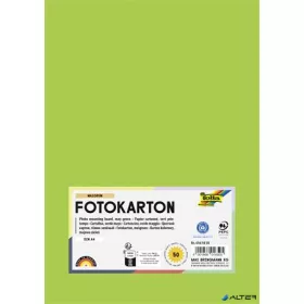   Dekorkarton, 2 oldalas, A4, 300 g, 50 lap, FOLIA, tavaszzöld