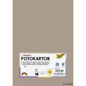 Dekorkarton, 2 oldalas, A4, 300 g, 50 lap, FOLIA, cappuccino
