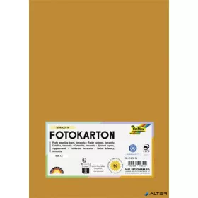 Dekorkarton, 2 oldalas, A4, 300 g, 50 lap, FOLIA, terrakotta