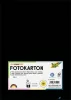 Dekorkarton, 2 oldalas, A4, 300 g, 50 lap, FOLIA, fekete