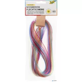   Színes damil, 100 cm, FOLIA "Glitter mix", 50 különböző csillámos szín