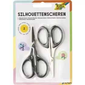 Olló, sziluett papírvágó, 10,5 cm, FOLIA, 2 db