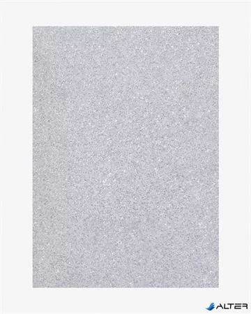 Dekorkarton tömb, csillámos, 1 oldalas, 50x70 cm, 300g, 5 lap, FOLIA, ezüst