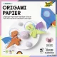 Origami papír, 20x20 cm, 70 g, 100 lap, FOLIA, vegyes színek