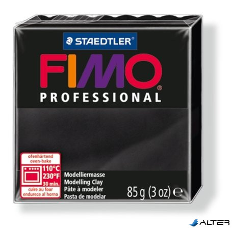 Gyurma, 85 g, égethető, FIMO 'Professional', fekete