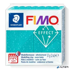   Gyurma, 57 g, égethető, FIMO "Effect", csillámos türkiz